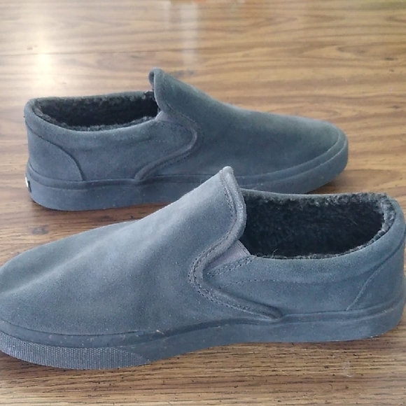 Minnetonka Mens Gray Suede Slip-On Loafers with Elasticized Opening Size 10 - Picture 10 of 11